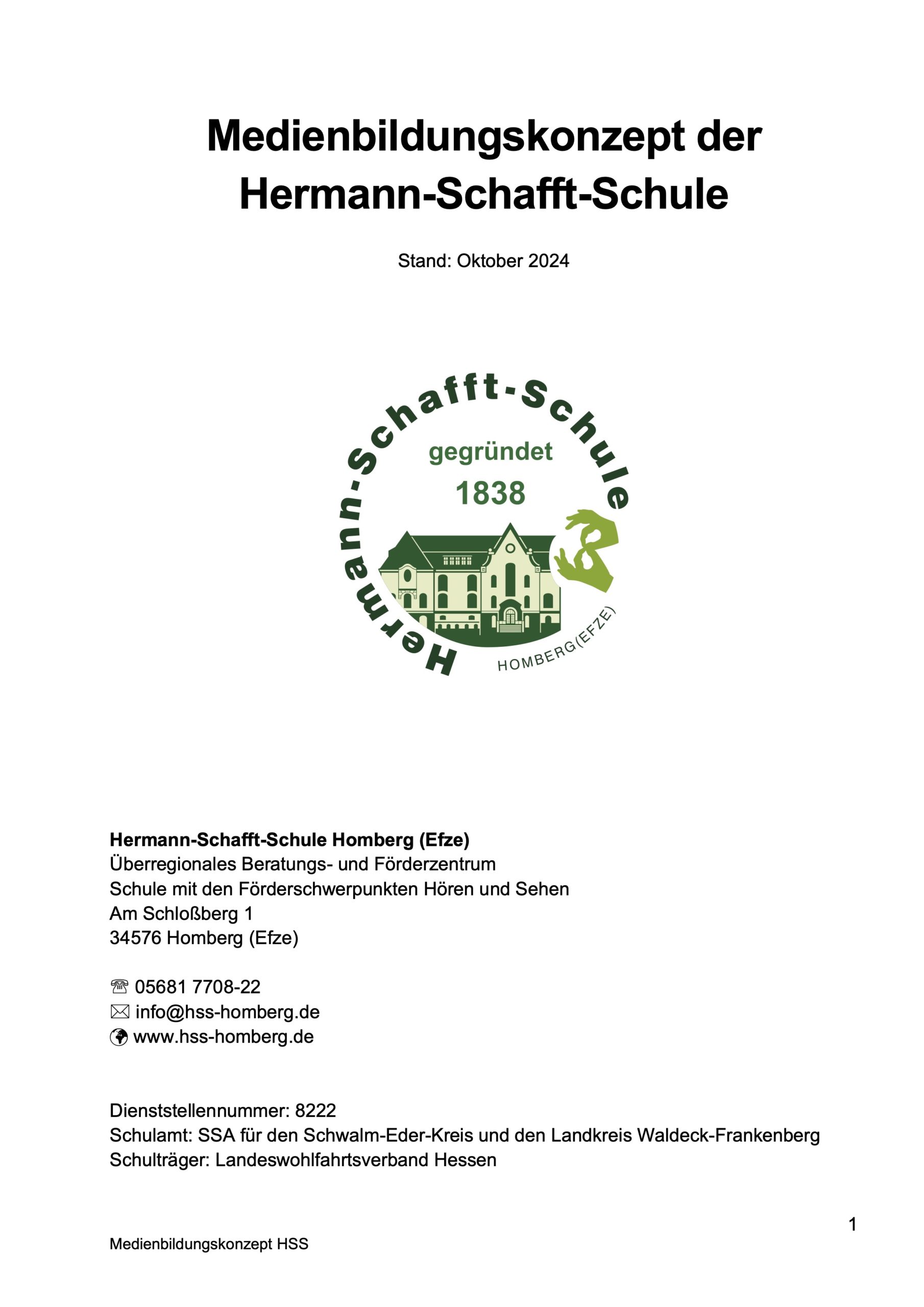 Screenshot vom Deckblatt des Medienbildungskonzepts der Hermann-Schafft-Schule | verlinkt auf das Medienbildungskonzept